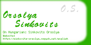 orsolya sinkovits business card